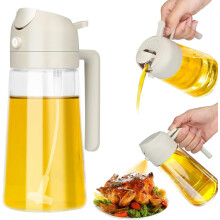 Oil Spray Bottle 2 in 1 Glass Olive Sprayer 470ml Dispensers