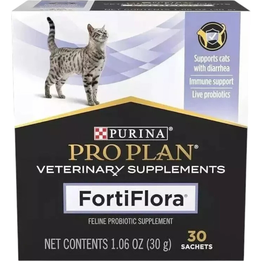 Purina Pro Plan Veterinary Cat Supplements Fortiflora Probiotic 30x1g Sachets