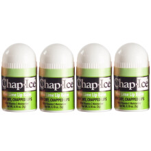 Lotto di 4 mini balsami per labbra Oralabs Chap Ice Kiwi Lime Bonus Pack