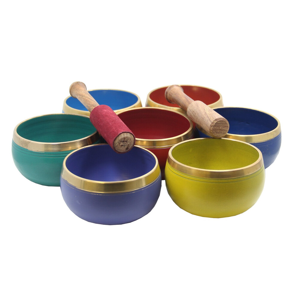 Cuencos Tibetanos Dharmaobjects De Tama O De Palma, Juego Premium Completo De 7 Chakras-image