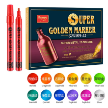 (12 colors Set) 12Color Acrylic Paint Pens Metallic Markers Set fo