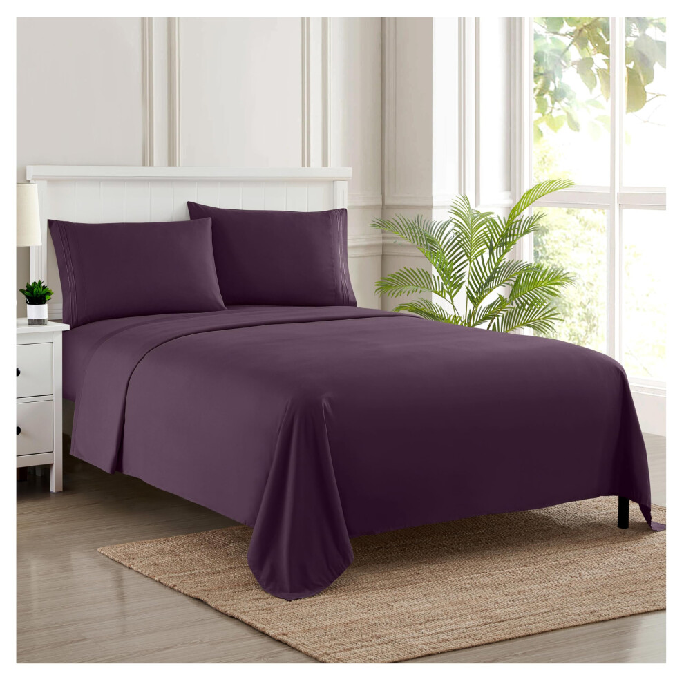 Sweet Home Collectio California King Sheet Sets - Breathable Luxury Sheets With Full Elastic & Secure Corner Straps Built In - 1800 Supreme Collection Cal King Deep Pocket