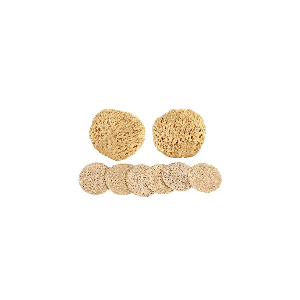 Kit Per La Pulizia E L'esfoliazione Del Viso Di Spa Destinations: Il Kit Include Due (2) Spugne Naturali Di Lana Di Mare Per Il Viso Da 2""""-3"""" E