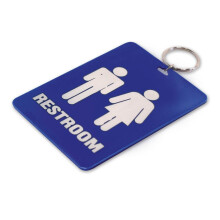 Lucky Line - Unisex toiletpas sleuteltag kunststof met gedeelde sleutelhanger sleutelhangeridentificatie voor restaurant kantoor tankstation 1 per ve