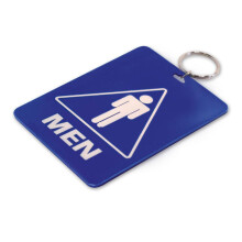 Lucky Line - Toiletpassleutelhanger voor heren, kunststof met gedeelde sleutelhanger, sleutelhangeridentificatie voor restaurant, kantoor, tankstatio