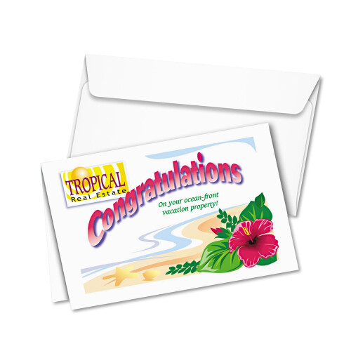 Avery 3265 Cart   es de felicita      es de jato de tinta de 5-1/2 polegadas x8-1/2 polegadas 20/BX Matte White 2