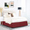 Saia de Cama Nestl Red Heaven - Saia de Cama de Tamanho Twin 14 Polegadas 1