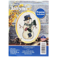 Janlynn 14 Count silinterihattu Snowman Mini Laskettu ristipistosarja 3"""" x 4""""