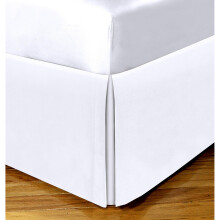 Spacemaker Extra-Long 21"""" Drop Length Bed Skirt King White