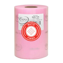 Expo International Decorative Matte Tulle Roll/Spool of 6 X 100 Yards Lightweight Polyester Tulle Fabric for Tutus Costumes and Party D