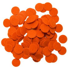 Playfully Ever After Orange Filz-Kreisaufkleber (1 Zoll  100 Stck)
