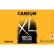 CANSON XL S rie Bristol Paper Vellum Foldver Pad 11x17 polegadas 25 folhas (100lb/260g) - Artista para adultos e estudantes - Ceninho de carv o e