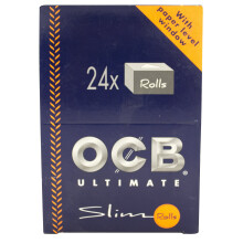 OCB ultimate long rolling papers slim rolls 24 rolls with a paper l