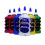 Basic 6-frgs glitterlimset 6,7 oz - 200 ml flaskor (Grnt Guld Rd Silver Bl och Lila) 1