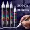 (2pcs 3M) POSCA White Marker Pen,PC-1M 3M 5M 8K 17K Acrylic 2