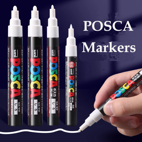 (2pcs 3M) POSCA White Marker Pen,PC-1M 3M 5M 8K 17K Acrylic 1