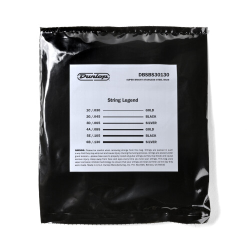 Dunlop Dunlop DBSBS30130 Super Bright Bass Strings Rustfrit st?l medium .030-.130 6 Strings/Set 2
