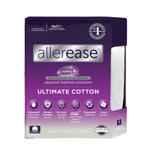 AllerEase ultimativer Allergieschutz und Komfort, Matratzenschoner mit Reißverschluss, Queen