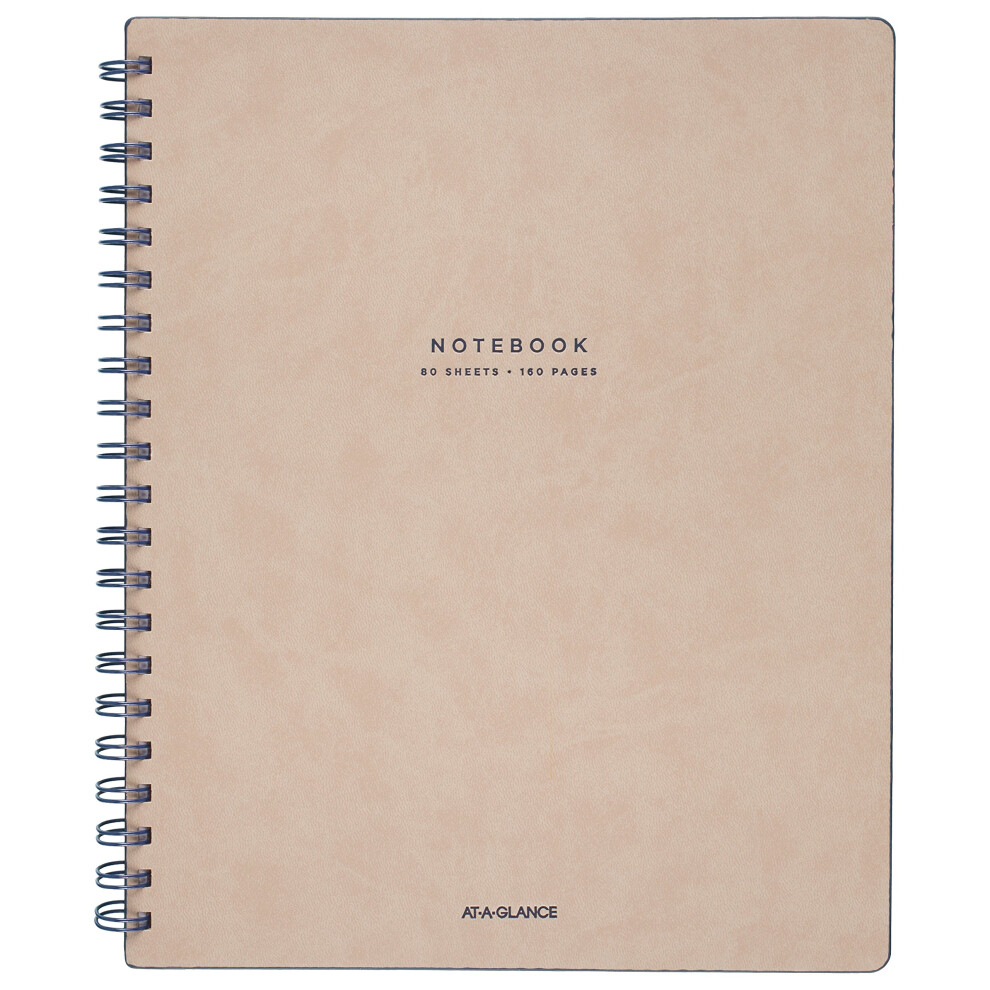 AT-A-GLANCE Notebook  Twinwire  Ruled  80 Sheets  11 x 8-1/4  Collection  Tan/Blue YP14307-image-OPC-PG2FGYG-NEW