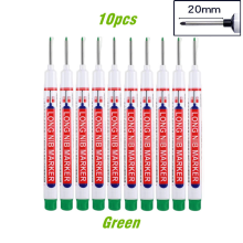 (10pcs green) 10Pcs Multi-Purpose 20mm Deep Hole Long Nib Head M