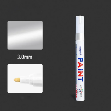 (Metal White) 12 Colors Waterproof Car Paint Pen Auto Tyre Tire