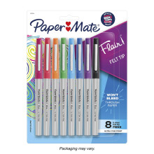 Paper Mate Flair Felt Tip Pens Ultra Fine Point 04mm Assorted colors 8 count