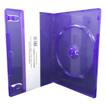 CheckOutStore (10) Premium Standard Single 1-Disc DVD-fodral 14 mm (klar lila)