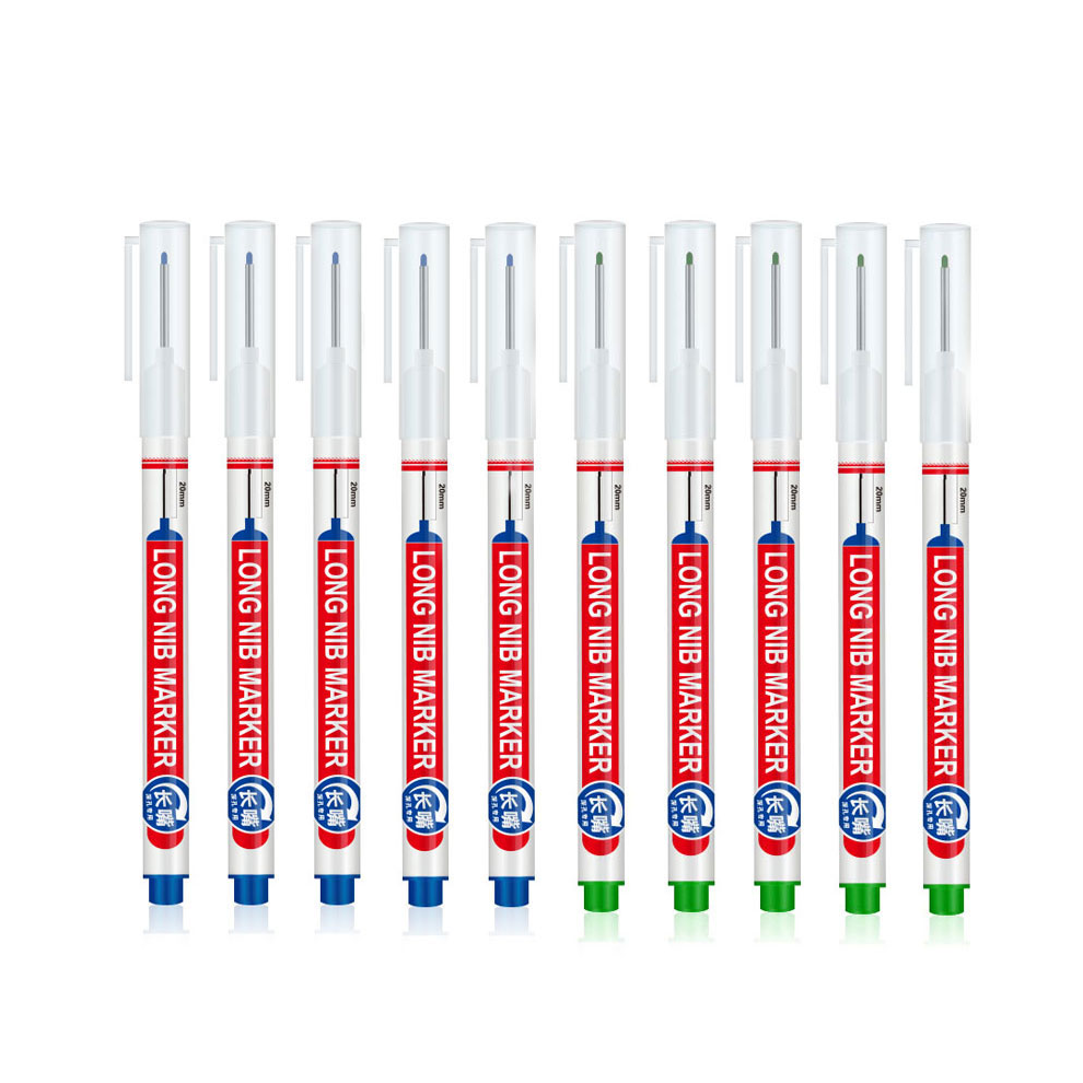 (5 blue 5 Green) 5/10Pcs/Set 20mm Deep Hole Long Nib Head Markers F-image-OPC-PGHJ9XW-NEW