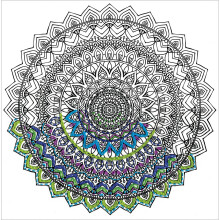 Tobin Zenbroidery Stempelstickerei, 25,4 x 25,4 cm, Mandala, Wei   , 10 x 6,38 x 0,13