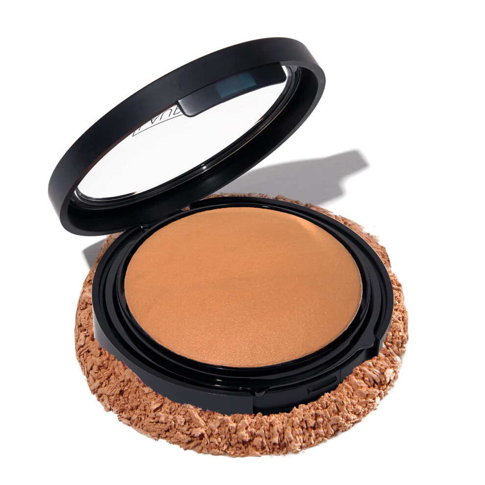 LAURA gELLER NEW YORK Baked Double Take Powder Foundation - Tan - Buildable Medium to Full coverage - Matte Finish