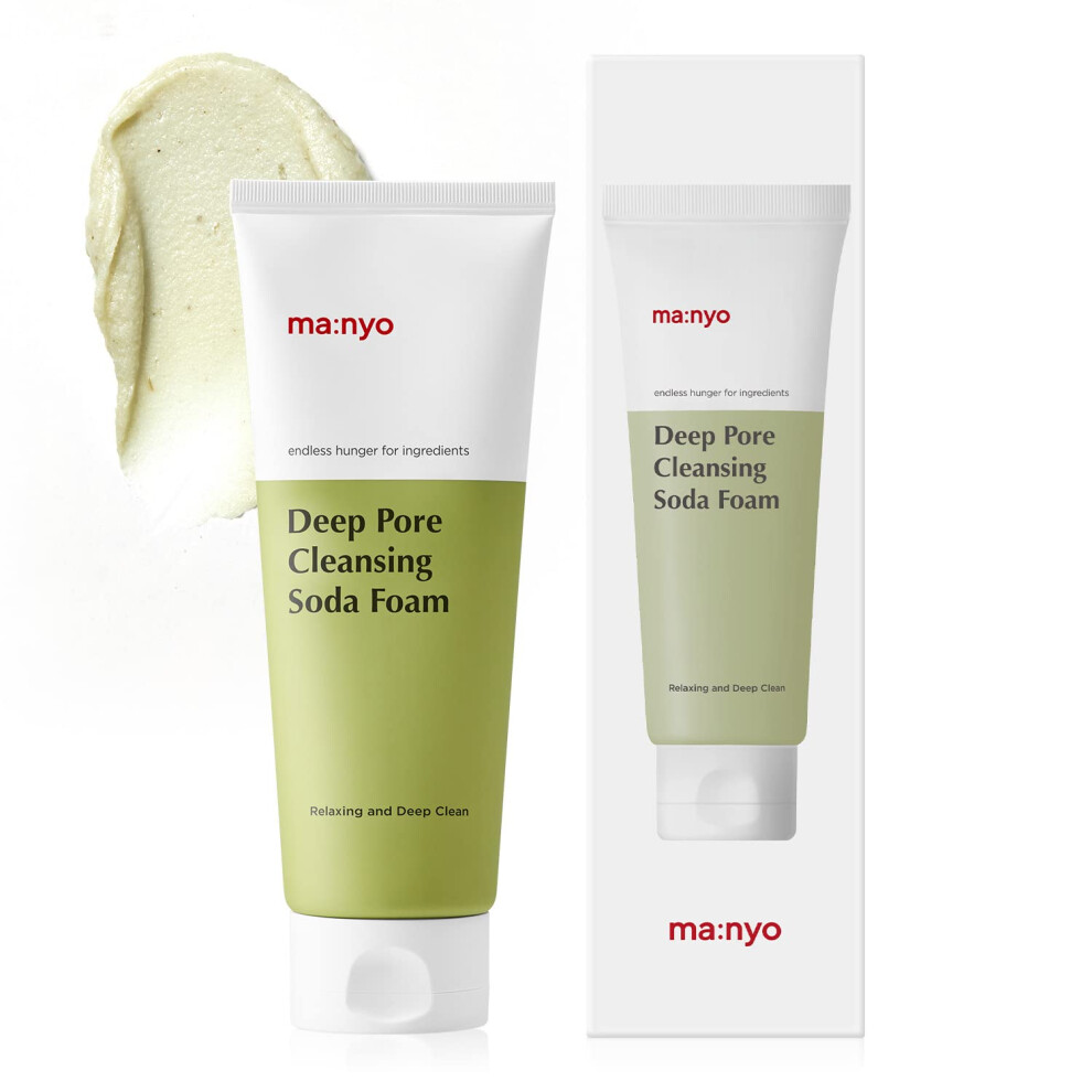 Ma:nyo Deep Pore Cleansing Soda Foam Daily Face Wash Non Irritating With Vitamin C Chamomile For Women And Men Korean Skin Care 5.0 Fl Oz 150Ml