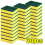 (20pcs) Kitchen Dishwashing Soft Household Cleaning Sponge 10