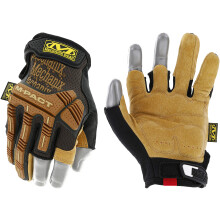 Mechanix Wear: M-Pact Durahide Leder Framer Arbeitshandschuhe, fingerloses Design, Arbeitshandschuhe mit Aufprallschutz und Vibrationsd?mpfung, Sicher