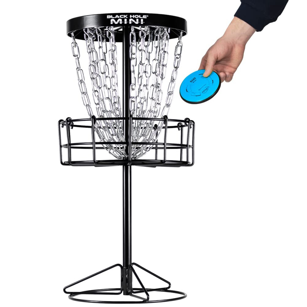 MVP Black Hole Mini 24-Chain Disc Golf Basket Target
