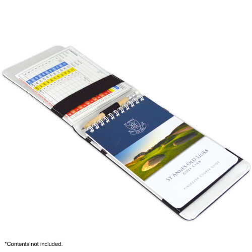 On Par Premium Golf Scorecard Holder - Ostrich  Black/White 2