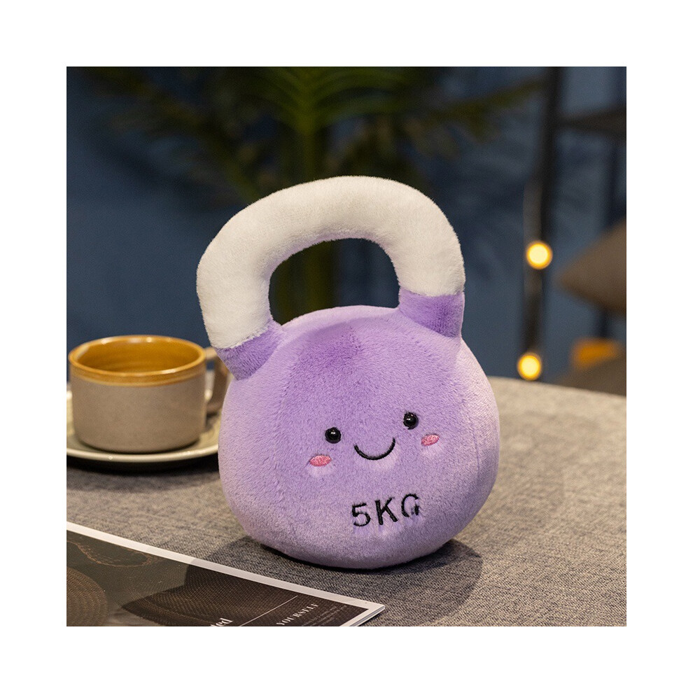 ( Kettlebell) Kettlebell Dumbbell Plush Toys Sports Equipment Stuffed Decoration Doll Gift Purple