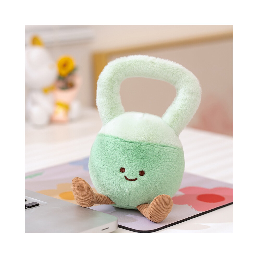 ( Kettlebell) Kettlebell Dumbbell Plush Toys Sports Equipment Stuffed Decoration Doll Gift Green