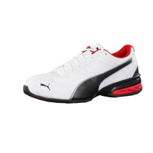 Chaussures de course de comp tition PUMA Tazon 6 FM pour homme, blanc, noir, argent, pointure 42