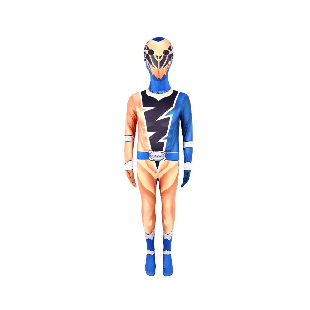 (Gold, 130) Mighty Power Morphin Rangers Costume Cosplay Jumpsuit Party Dress
