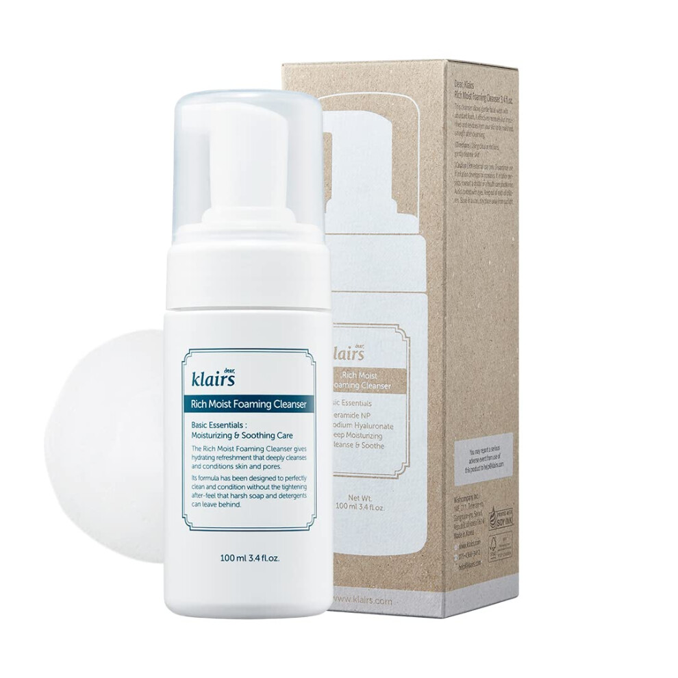 Dearklairs Dearklairs] K-Beauty Skincare Rich Moist Foaming Cleanser 34 Fl Oz (1