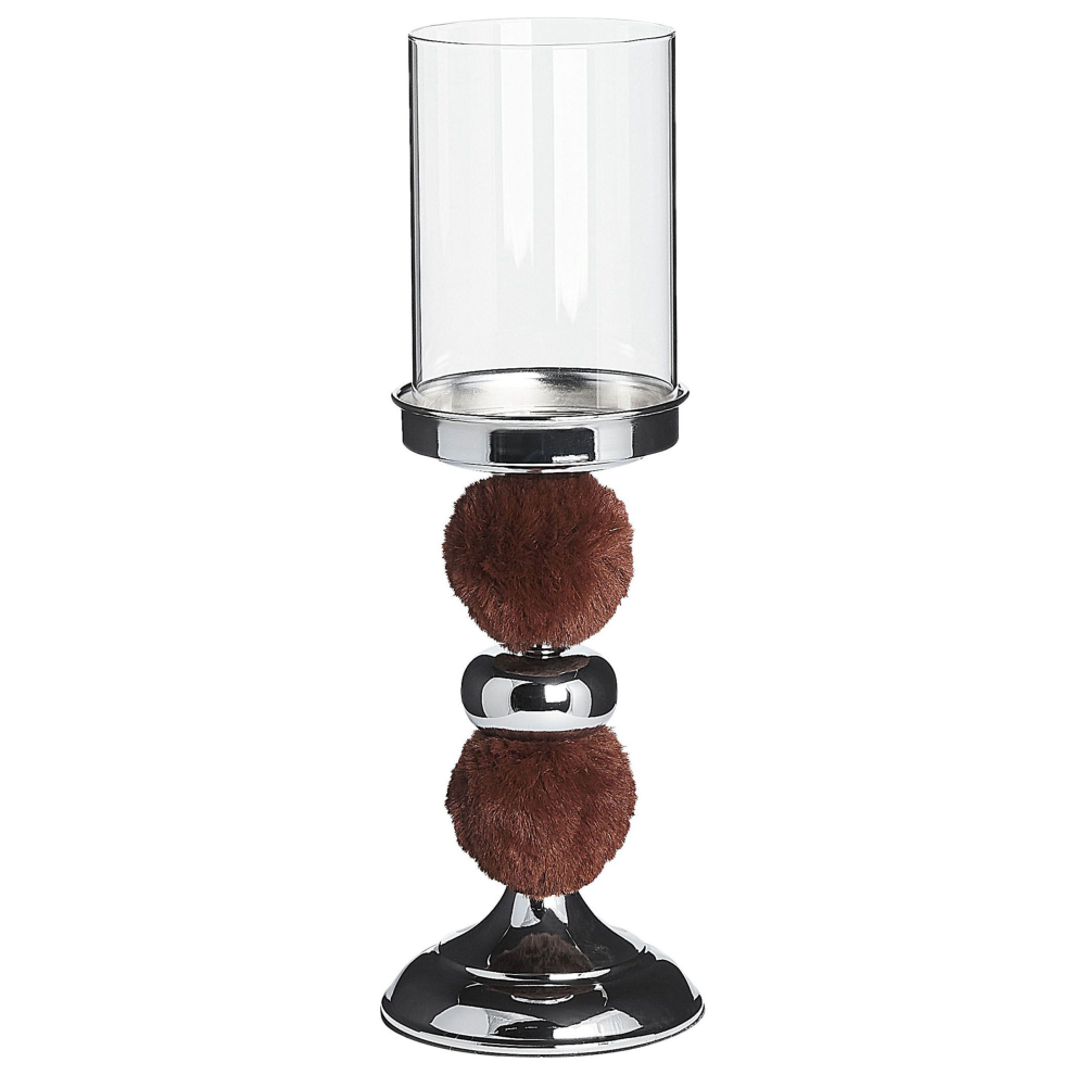 Candle Holder PADRE Glass 38 cm Brown