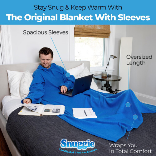 Snuggie- Το Πρωτότυπο Φορέσιμο Κουβέρτα Με Μανίκια, Ζεστό, Άνετο, Πολύ Μαλακό Φλις 2