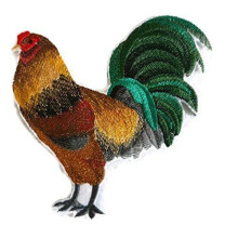 Luonto kudottu langoilla Amazing Rooster [American Rooster] [Mittatilausty  n   tehty ja ainutlaatuinen] Brodeerattu silitysrautainen/ommeltava mer