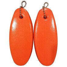 2 Pack Jumbo Vinyylipinnoitetut oranssit kelluvat avaimenpert - Valmistettu USA:ssa - (oranssi)