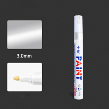 (Metal White) 1Pc Waterproof Car Paint Pen Auto Tyre Tire Tread