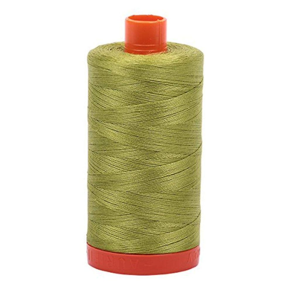 Hilo De Algod N Aurifil Mako S Lido, 50 Wt, 1422 Yardas, Verde Hoja Claro-image