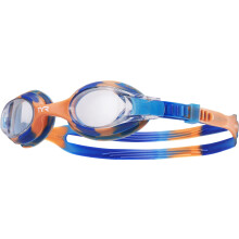 Lunettes de natation tie-dye TYR pour enfants, transparentes/bleues/orange, taille unique, pour les 3 10 ans