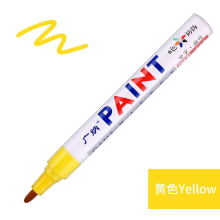 (Yellow) 1pcs Waterproof Markers Pen Cars Wheel Tire Oily T