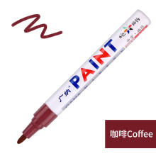 (Coffee) 1pcs Waterproof Markers Pen Cars Wheel Tire Oily T