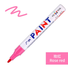 (Rose red) 1pcs Waterproof Markers Pen Cars Wheel Tire Oily T